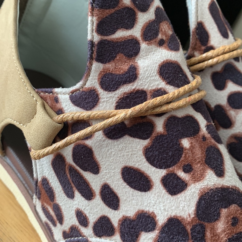 Canvas Leopard boho sandals-NWOT size-11 - Picture 8 of 12